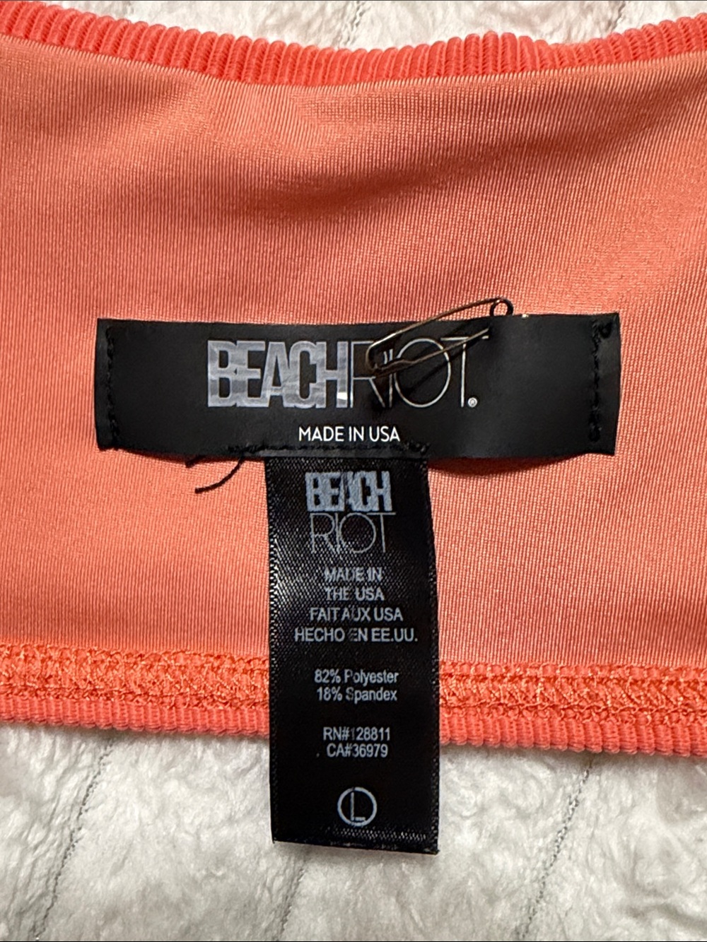 Beach Riot Riza Colorblock Bikini Top | Size Large - Picture 3 of 3